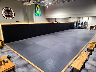Mat area at Carlson Gracie Calgary